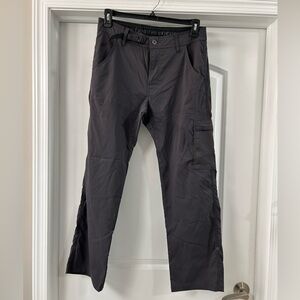 Prana Mens Stretch Zion Hiking Pants / Gray / SZ 32 x 30